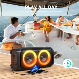 W-KING T11 100W RMS Bluetooth Speakers, IPX6 Waterproof, BT 5.3 Portable Party Boombox Wireless Deep Bass/115dB Loud Massive Sound