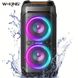 W-KING T11 100W RMS Bluetooth Speakers, IPX6 Waterproof, BT 5.3 Portable Party Boombox Wireless Deep Bass/115dB Loud Massive Sound
