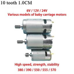 10Teeth RS380 RS390 RS550 RS570 RS555 6V 12V 24V High Speed Children's Electric Ride on Car Drive Motor Steering Motor Engine