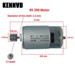 10Teeth RS380 RS390 RS550 RS570 RS555 6V 12V 24V High Speed Children's Electric Ride on Car Drive Motor Steering Motor Engine