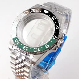 20ATM Dive Case 40mm Fit NH35 NH36 NH34 GMT ETA 2824 PT5000 Steel Watch Case Jubilee Bracelet Sapphire Glass Slide Buckle