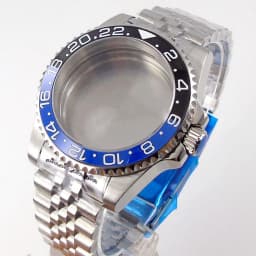 20ATM Dive Case 40mm Fit NH35 NH36 NH34 GMT ETA 2824 PT5000 Steel Watch Case Jubilee Bracelet Sapphire Glass Slide Buckle