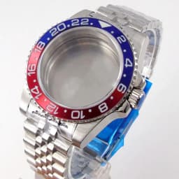 20ATM Dive Case 40mm Fit NH35 NH36 NH34 GMT ETA 2824 PT5000 Steel Watch Case Jubilee Bracelet Sapphire Glass Slide Buckle