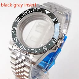 20ATM Dive Case 40mm Fit NH35 NH36 NH34 GMT ETA 2824 PT5000 Steel Watch Case Jubilee Bracelet Sapphire Glass Slide Buckle
