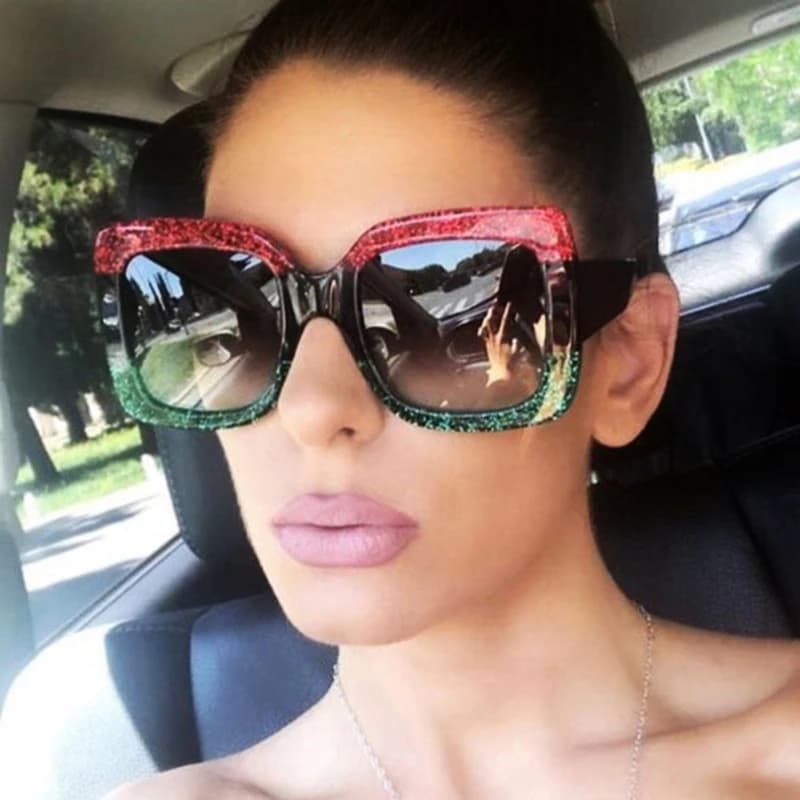 Oversized Square Sunglasses Woman Brand Designer Clear Lenses Sun Glasses Female Three Colors Big Frame Party Eye Glasses Oculos