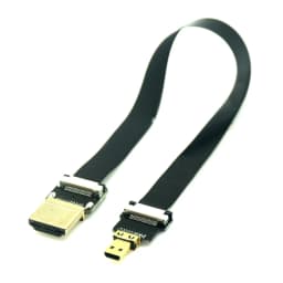 Ribbon Flat FPV HDMI Cable Micro Mini HDMI-compatible 90 Degree DIY Cable Adapter 5cm-80cm FPC Pitch 20pin Plug Connector