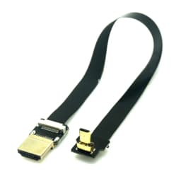 Ribbon Flat FPV HDMI Cable Micro Mini HDMI-compatible 90 Degree DIY Cable Adapter 5cm-80cm FPC Pitch 20pin Plug Connector