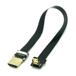 Ribbon Flat FPV HDMI Cable Micro Mini HDMI-compatible 90 Degree DIY Cable Adapter 5cm-80cm FPC Pitch 20pin Plug Connector
