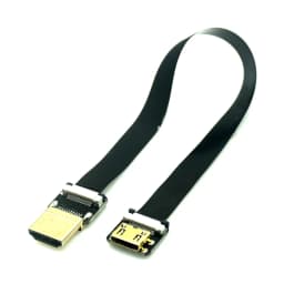 Ribbon Flat FPV HDMI Cable Micro Mini HDMI-compatible 90 Degree DIY Cable Adapter 5cm-80cm FPC Pitch 20pin Plug Connector