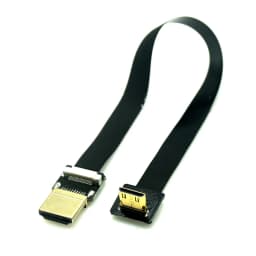Ribbon Flat FPV HDMI Cable Micro Mini HDMI-compatible 90 Degree DIY Cable Adapter 5cm-80cm FPC Pitch 20pin Plug Connector