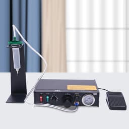 Semi‑Automatic Pneumatic Glue Dispenser, Solder Paste Adhesive Dispensing Controller with Vacuum Back‑Suction for Electronic Component Bonding