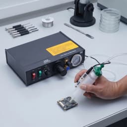 Semi‑Automatic Pneumatic Glue Dispenser, Solder Paste Adhesive Dispensing Controller with Vacuum Back‑Suction for Electronic Component Bonding