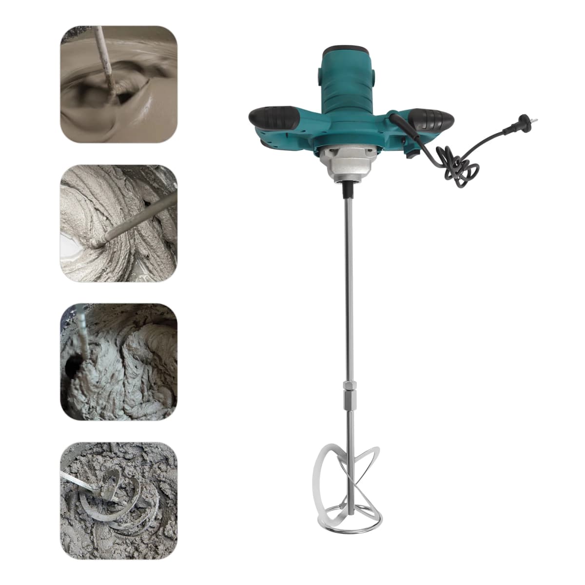 2100W Mortar Mixer, 6-Speed Adjustment, Concrete Stirrer, Cement Stirrer, Concrete Mixer, Mixing Machine