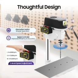 Corded Mini Table Drill Press Stand 340W 16000rpm 3 Speed Mini Electric Wood Hole Drilling Machine Bit 1mm-10mm Low Noise
