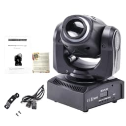 U'King 120W LED Beam Moving Head Light RGB Color Mixing 8 Patterns DMX Effect Light Rotating Stage Light for DJ Show Party KTV