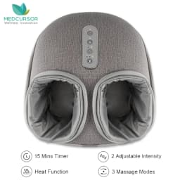 Medcursor Electric Shiatsu Foot Massager with Soothing Heat, Deep Kneading Roller for Relaxation, Foot Massage Machine for Home Office