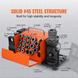 SucceBuy Drill Bits Sharpener MR-13A MR-13B MR-20G Mill Grinder Portable Sharpening Machine with 18/11 Collets For Workshop