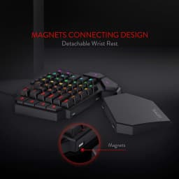 Redragon K585 Wired DITI One-Handed RGB Mechanical Gaming 42 Keys Type-C Gaming Hot-Swappable Wrist Rest Keyboard