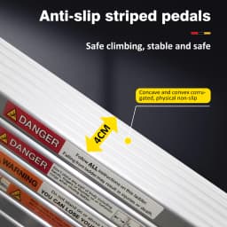 New 3.2M Telescoping Ladder, 10.5ft Stainless Steel Extension Anti-Slip Rubber Feet Portable Multi-Purpose Collapsible Ladder