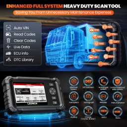 LAUNCH CRP129 HD Elite 24V Heavy Duty Truck All Systems Diagnostic Tools 7 Service Oil Speed Limit Injector DPF OBD2 Scanner