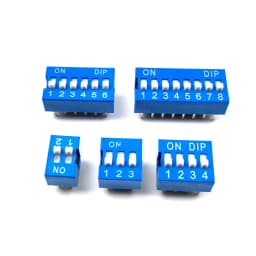 35PCS/LOT Blue Dip Switch 1 2 3 4 5 6 8 Way 2.54mm Toggle Switch Snap Switches Mixed Kit Each 5PCS Combination Set