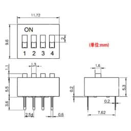 35PCS/LOT Blue Dip Switch 1 2 3 4 5 6 8 Way 2.54mm Toggle Switch Snap Switches Mixed Kit Each 5PCS Combination Set