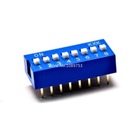 35PCS/LOT Blue Dip Switch 1 2 3 4 5 6 8 Way 2.54mm Toggle Switch Snap Switches Mixed Kit Each 5PCS Combination Set