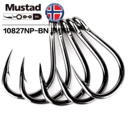Mustad Norway Origin Sea Fishing Hook Super Power Big Size Circle Fish Hooks,1#-12/0#,10827NP-BN