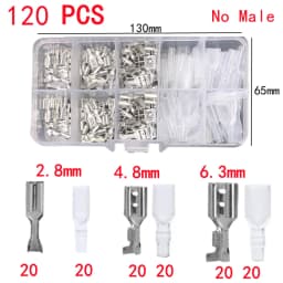 Box,Bullet Type Lnsulated Electrical Connector,Female and Male Wire Connector,Brass Electrical Crimp Terminalss,Car Accessories