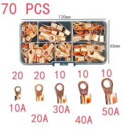 Box,Bullet Type Lnsulated Electrical Connector,Female and Male Wire Connector,Brass Electrical Crimp Terminalss,Car Accessories