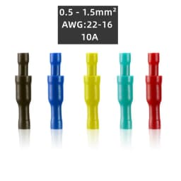 Box,Bullet Type Lnsulated Electrical Connector,Female and Male Wire Connector,Brass Electrical Crimp Terminalss,Car Accessories