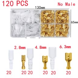 Box,Bullet Type Lnsulated Electrical Connector,Female and Male Wire Connector,Brass Electrical Crimp Terminalss,Car Accessories