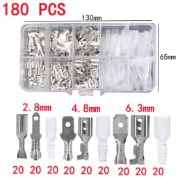 Box,Bullet Type Lnsulated Electrical Connector,Female and Male Wire Connector,Brass Electrical Crimp Terminalss,Car Accessories