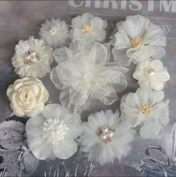 10Pcs/Set Mix Fabric Flowers Simulation Flower Head Decoration Flowers For DIY Accessories