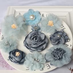 10Pcs/Set Mix Fabric Flowers Simulation Flower Head Decoration Flowers For DIY Accessories