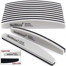5pcs Sponge Block Nail File 180/240 Gray/Black Boat Nail Buffer Gel Polish Lime a Ongle Sanding Buffer Manicure Tools Supplier