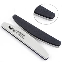 5pcs Sponge Block Nail File 180/240 Gray/Black Boat Nail Buffer Gel Polish Lime a Ongle Sanding Buffer Manicure Tools Supplier