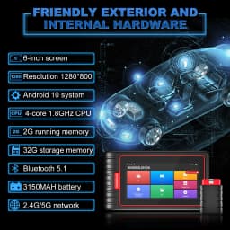 Lifetime Free Update Newest KINGBOLEN S6 CAN FD All System Car Diagnostic Tools Auto OBD Scanner Bluetooth 28 Resets Auto Vin
