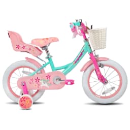 JOYSTAR Unicorn Girls Bike for Kids Ages 2-9,Kids Bike with Training Wheels, Streamers, Basket and Doll Seat