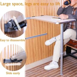 Adjustable Table Leg Kit, 20-30 Inch Folding Telescopic Legs with 2 Piece Slide Rails for RV Camper Yacht Travel Trailer
