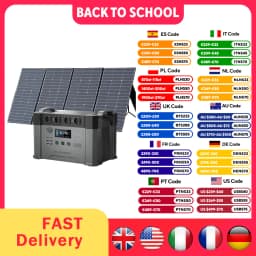 ALLPOWERS Solar Generator S2000 Pro with 400W Solar Panel, 4 x 2400W AC Outlets, 2400W Portable Power Station for Home Backup RV