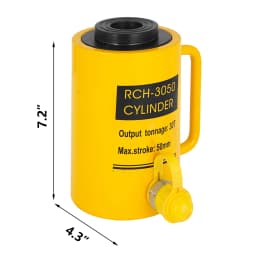 SucceBuy 20T/30T/60T Hollow Plunger Hydraulic Cylinder Jack Single Acting Ram Cylinder 100mm Heavy Duty Lifting Tool