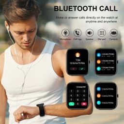 EIGIIS Smart Watch For Men Women P66D 1.85" TFT Health Monitoring IP68 Waterproof Bluetooth Call Multifunction Fitness Tracker