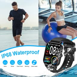 EIGIIS Smart Watch For Men Women P66D 1.85" TFT Health Monitoring IP68 Waterproof Bluetooth Call Multifunction Fitness Tracker