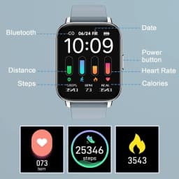 Nerunsa Smart Watch, Fitness Tracker 1.69" Touch Screen Smartwatch Fitness Watch Heart Rate Monitor/Pedometer/Sleep Monitor.