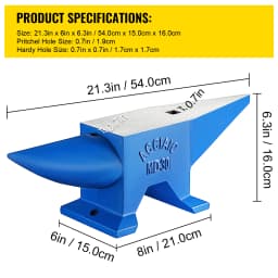 SucceBuy 30KG Single Rugged Round Horn Anvil Cast Steel Block Blacksmith Bench Tool Jewelry Making Manual Equipment Metalsmiths