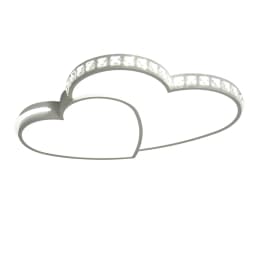 Modern Heart Shaped Ceiling Lights Crystal LED Flush Mount Lamp Cartoon Children's Room Living Room Bedroom Lamp Fixture