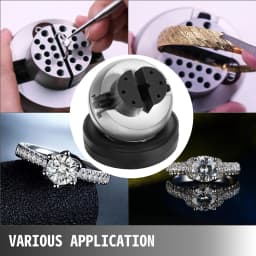 SucceBuy 10Kg Full Set 5in Engraving Vise Standard Block Ball Inlaid Diamonds Jewelry Adjustable Setting Tool 34Pcs Attachments