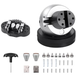 SucceBuy 10Kg Full Set 5in Engraving Vise Standard Block Ball Inlaid Diamonds Jewelry Adjustable Setting Tool 34Pcs Attachments