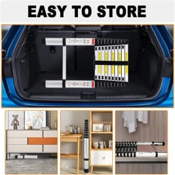6.2M Heavy Duty Telescopic Ladders With Hooks 14 Steps Aluminum Extending Roof Ladder for Multi-Purpose Indoor Outdoor Roof Work